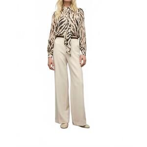 NEW IRIS SETLAKWE printed blouse in beige/black